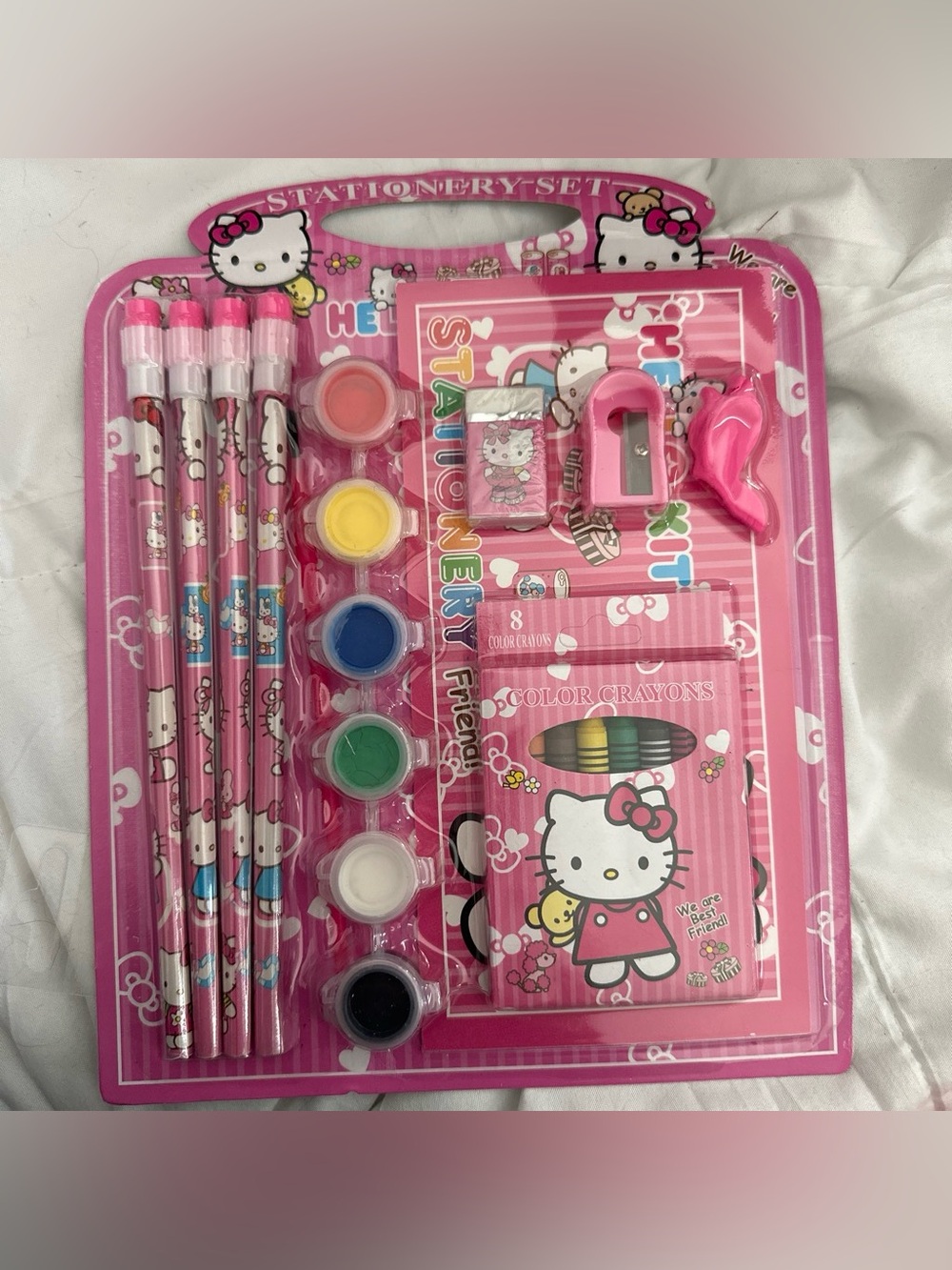 Hello kitty pink stationery set